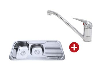 Classic Mixer and Left Hand Bowl Sink Set