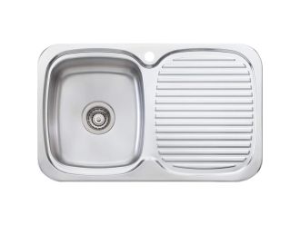 Oliveri LakeLand Single Bowl Topmount Sink with Drainer