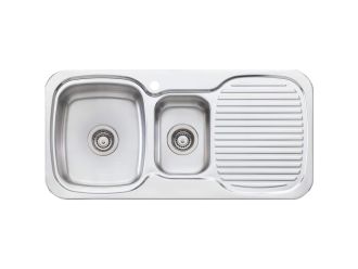 Oliveri LakeLand 1+1/2 Bowl Topmount Sink with Drainer