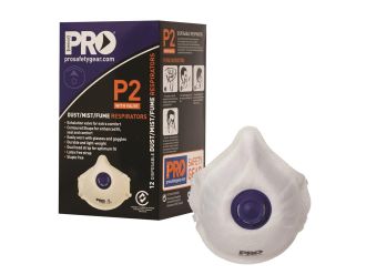Dust Masks-Respirator P2 with Valve (12/Box)>
