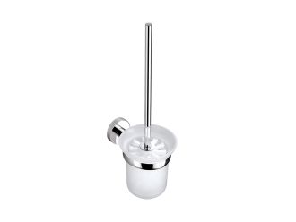 Zeus Poseidon Glass Toilet Brush Holder