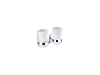 Zeus Triton Double Tumbler Holder Chrome