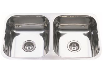 Zeus Cronos Under/Overmount Double Bowl Sink 780 x 445 x 170mm
