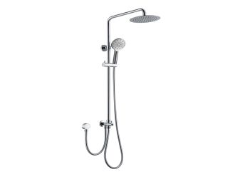 Zeus Round Multifunction Sliding Shower with Overhead Rain Shower 