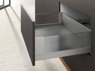 AvanTech YOU Push to Open Silent Glass Drawer Set 187mm Height Silver