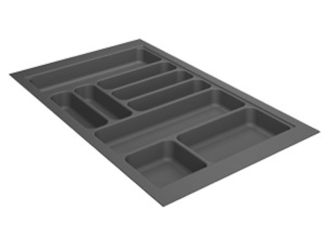 Hettich Orgatray 440 Anthracite Cutlery Tray Depth 441-520mm
