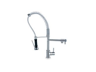 Zeus Apollo Deluxe Gooseneck Kitchen Mixer Chrome