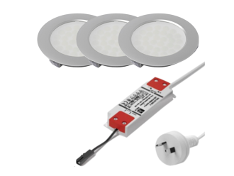 Hettich LED EcoPower L 3.2W, Warm White + 15W Ballast Kit