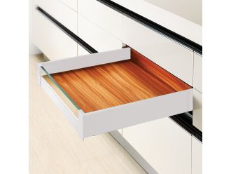 Magic Pro Push to Open Glass Front Inner Drawer Kit 40kg Silk White