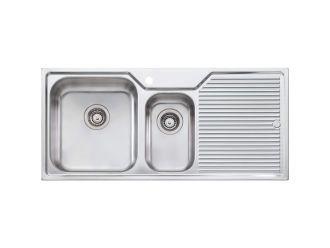 Oliveri Nu-Petite 1+1/2 Bowl Topmount Sink with Drainer