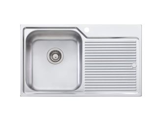 Oliveri Nu-Petite Single Bowl Topmount Sink with Drainer