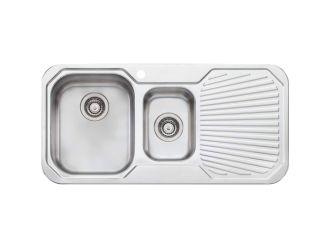 Oliveri Petite 1+1/2 Bowl Topmount Sink with Drainer