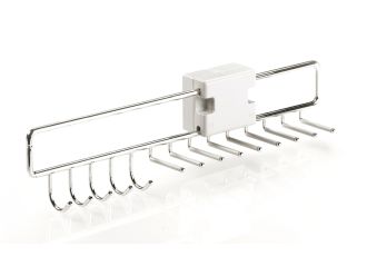 Hettich Telescopic Tie & Belt Rack 455mm x 74mm x 118mm