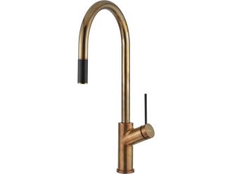 Oliveri VT0398B-NB Vilo Natural Brass Pull Out Mixer Tap
