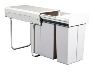 Slimline 30L (20L + 10L) White Standard Twin Bin